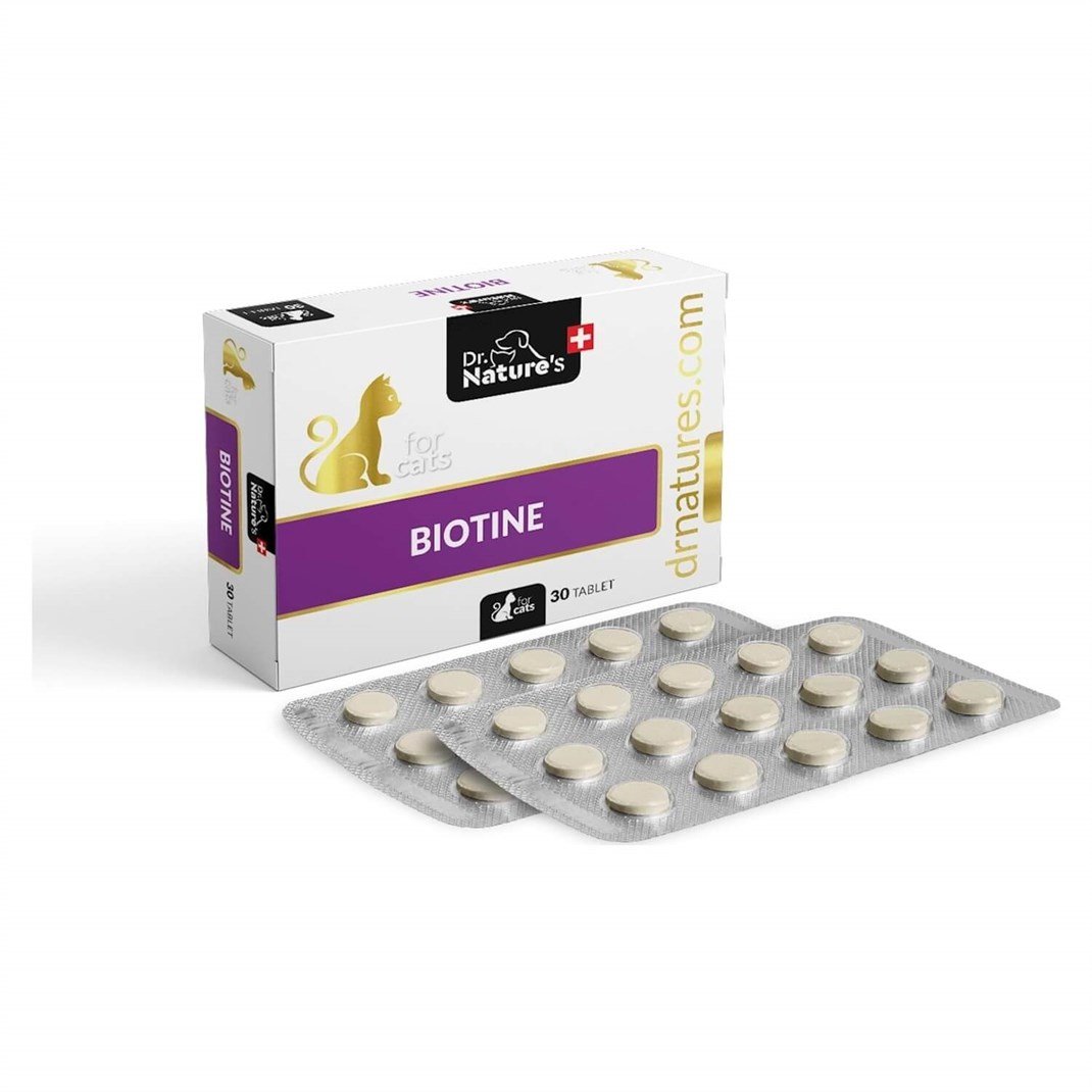 Dr. Nature's Biotin (Kediler İçin Deri Tüy Sağlığı Besin Takviyesi) 30 Tablet