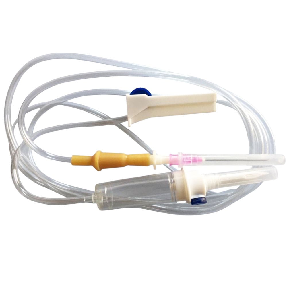 Helmed Serum Seti (İnfüzyon Seti) Kilitsiz (Luer Slip) Pembe Uçlu 25'li Paket