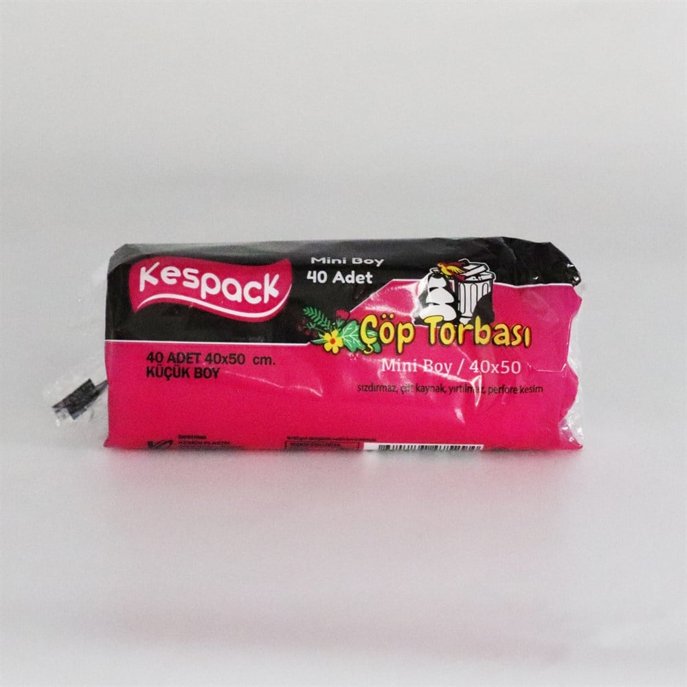 Kespack Çöp Torbası Küçük Boy 40*50 CM 1 Rulo (40 Adet)