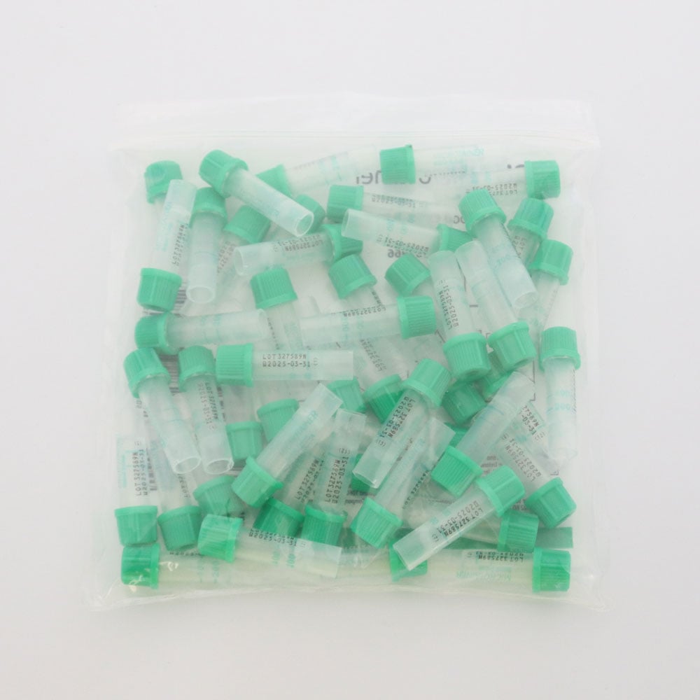 Lityum Heparinli Tüp 0,5 ML (Pediatrik) (Yeşil Kapak) 50'li Paket