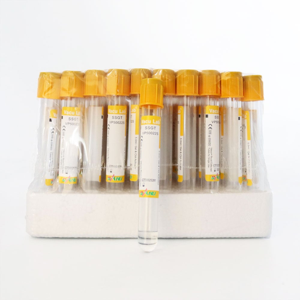 Vakumlu Jelli Tüp 5 ML (Sarı Kapak) 100'lü Paket 