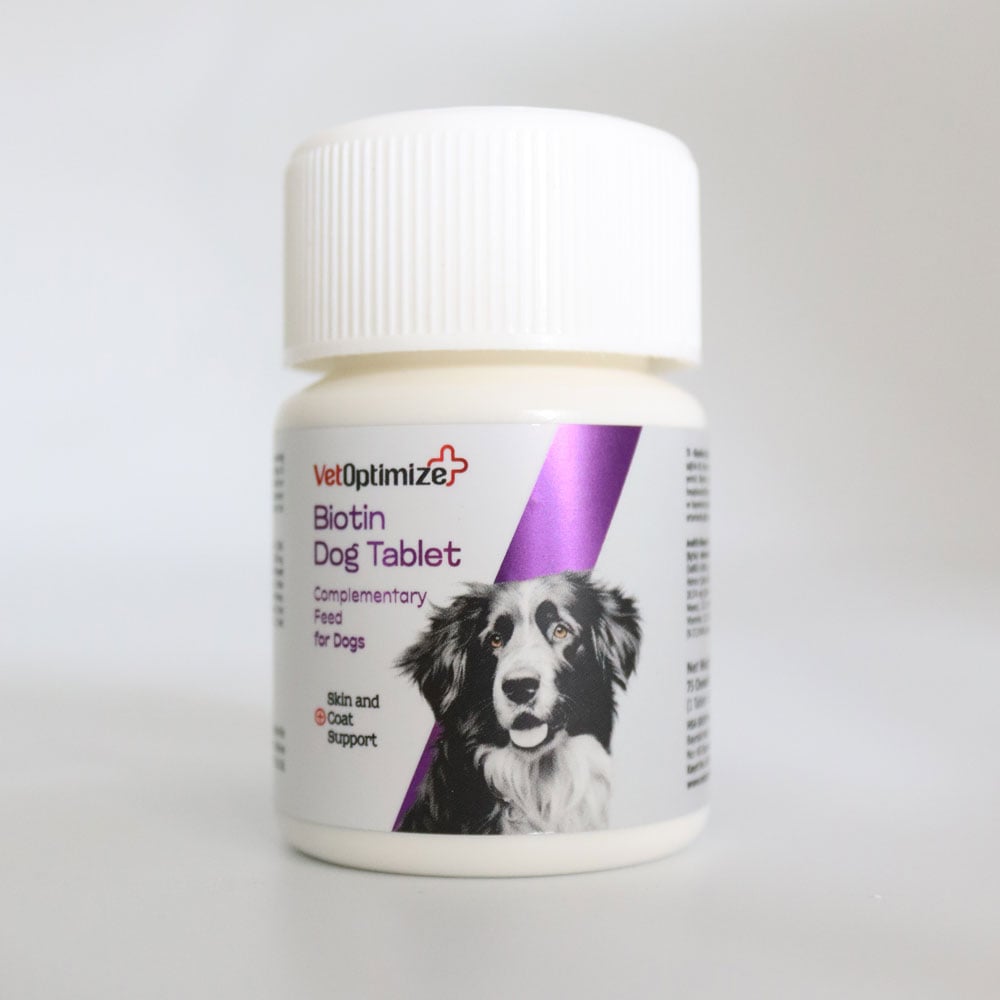 VetOptimize Biotin Dog (Yavru ve Yetişkin Köpekler İçin Deri ve Tüy Desteği) 75 Tablet