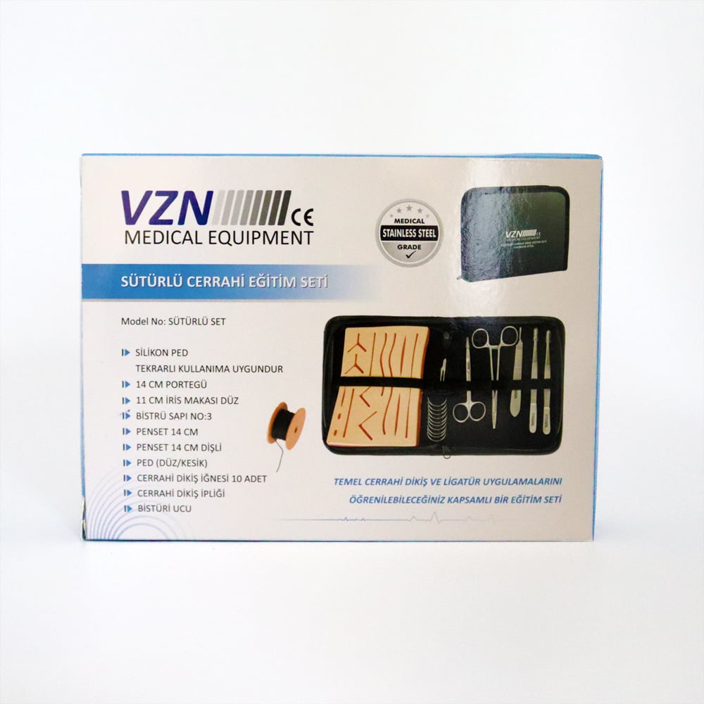 VZN Sütürlü Cerrahi Eğitim Seti 9 Parça