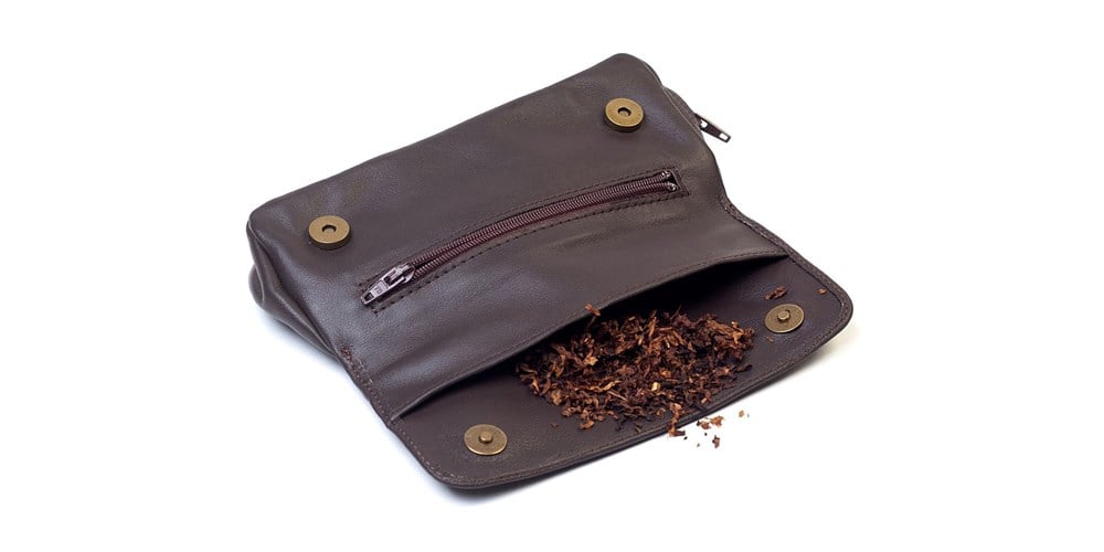 LEATHER COMBO POUCH 1 PIPE AND TOBACCO BROWN-T420MAR