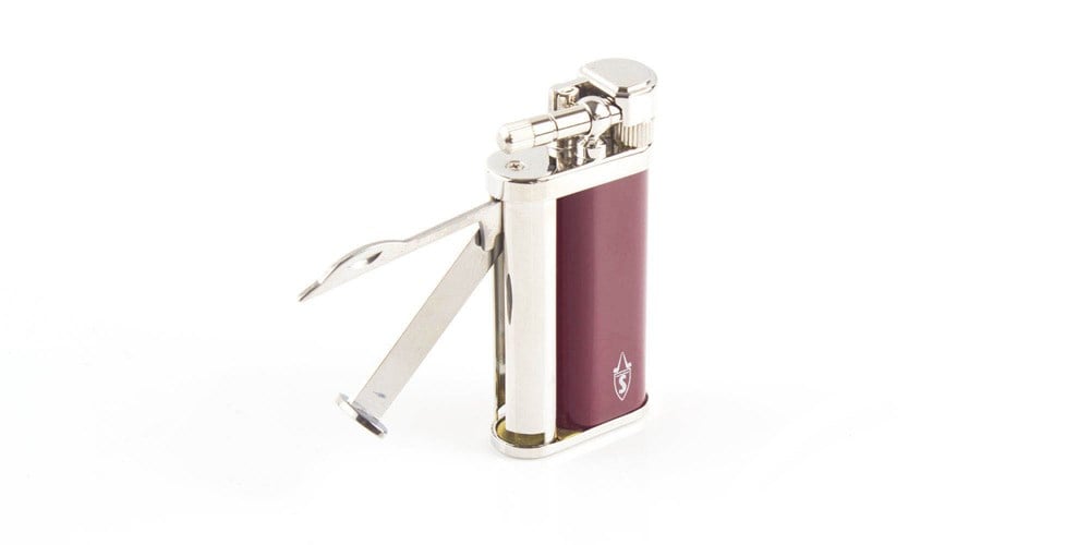 SAVINELLI LIGHTER LAQUERED BURGUNDY-A66LAC-BOR