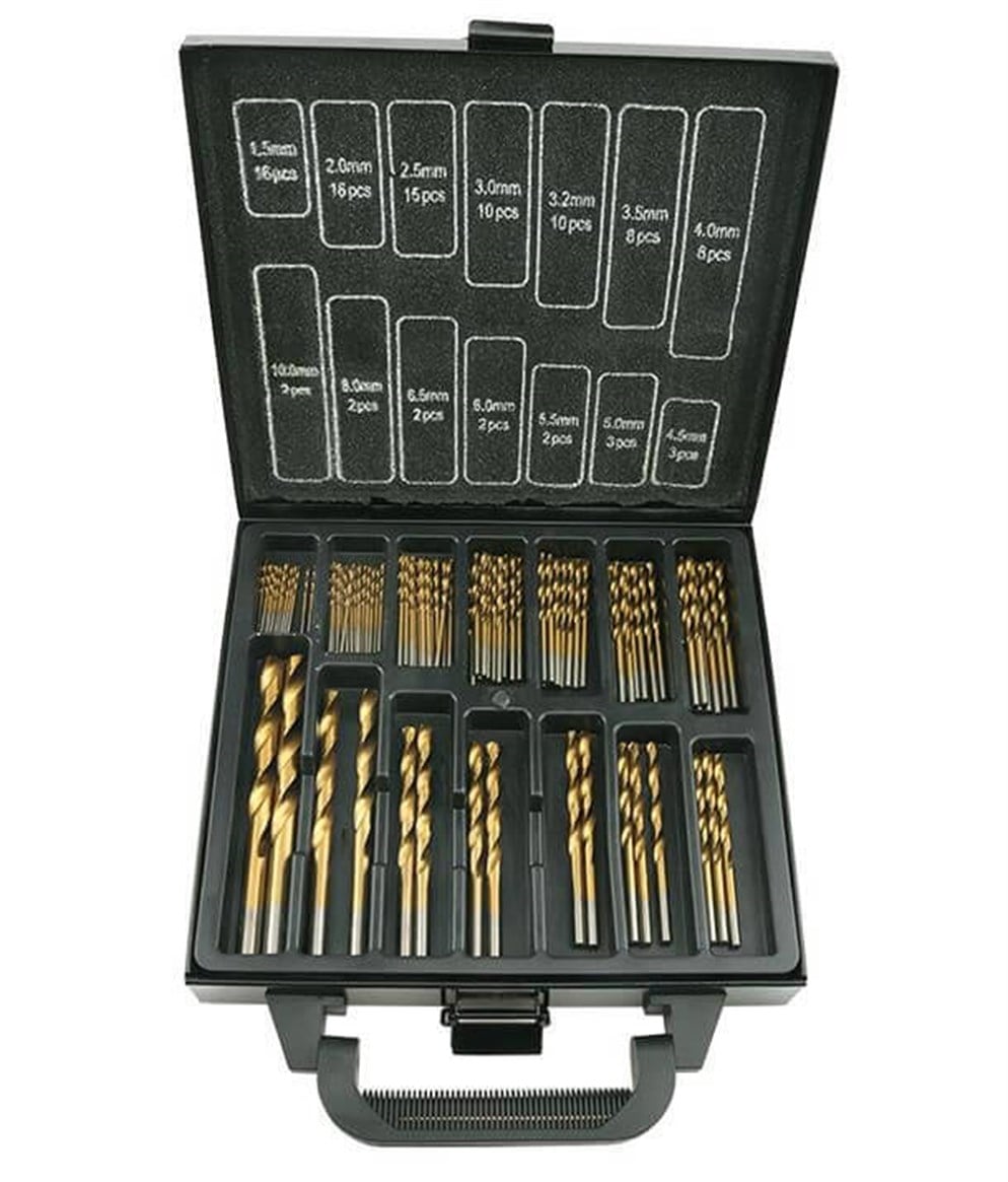 99 Parça Titanyum HSS Metal  Delme Matkap Uç Seti 1,5mm -10mm