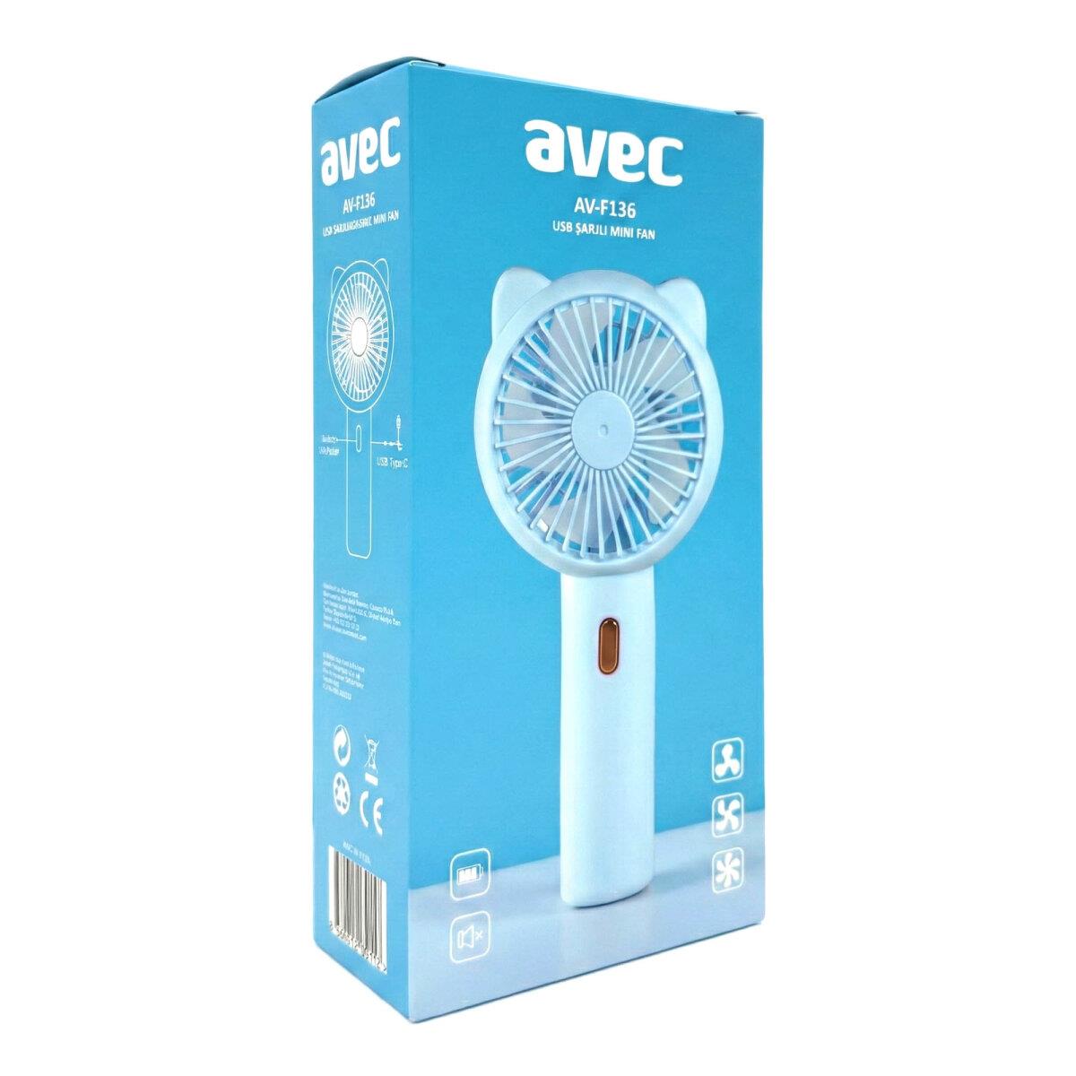 AVEC AV-F136 USB ŞARJLI MİNİ FAN