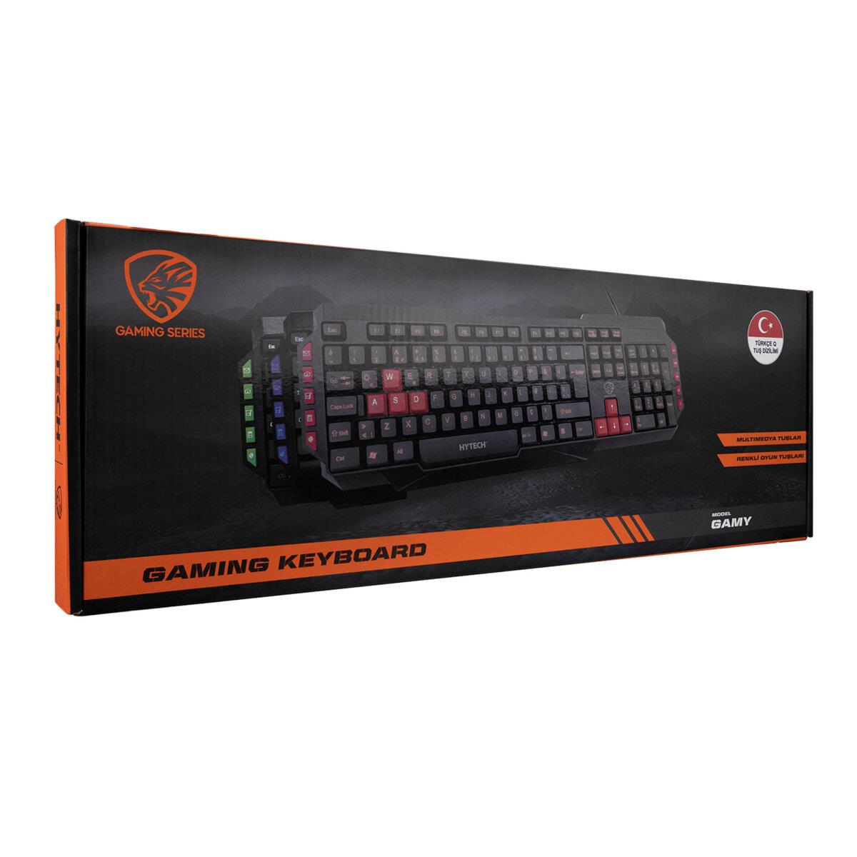 HYTECH HYK-46 GAMY SİYAH USB Q OYUNCU KLAVYESİ