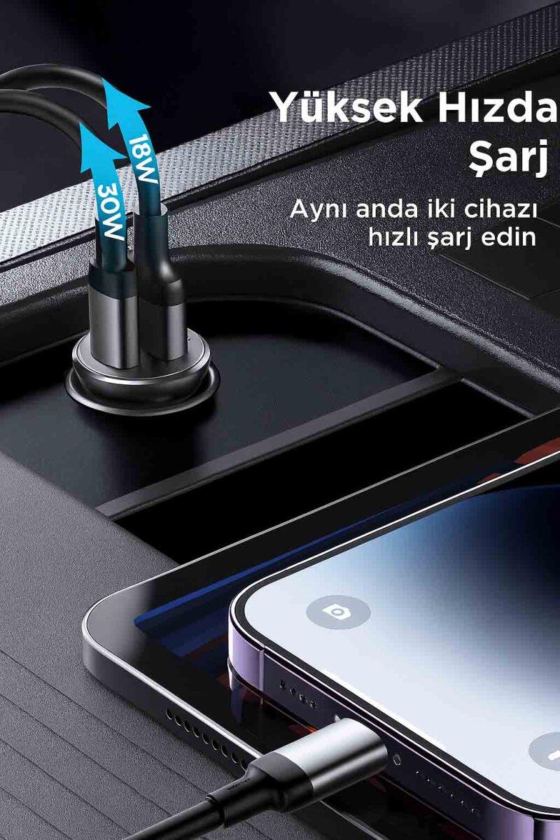 JOYROOM JR-CCN05 30W A+C MINI METAL CAR CHARGER