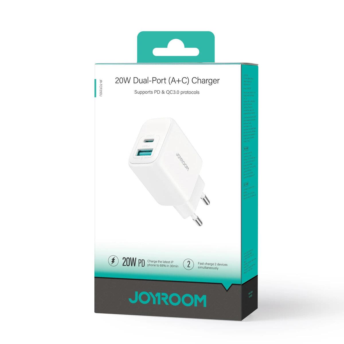 JOYROOM JR-TCF21 20W DUAL PORT (A+C) CHARGER