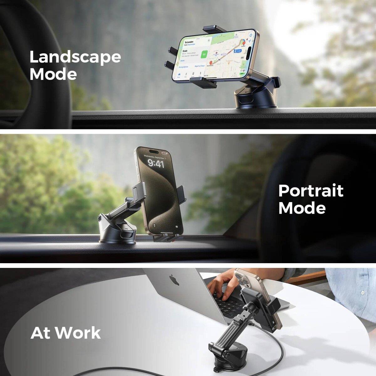 JOYROOM JR-ZS241S WIRELESS CAR CHARGER HOLDER BLCK.