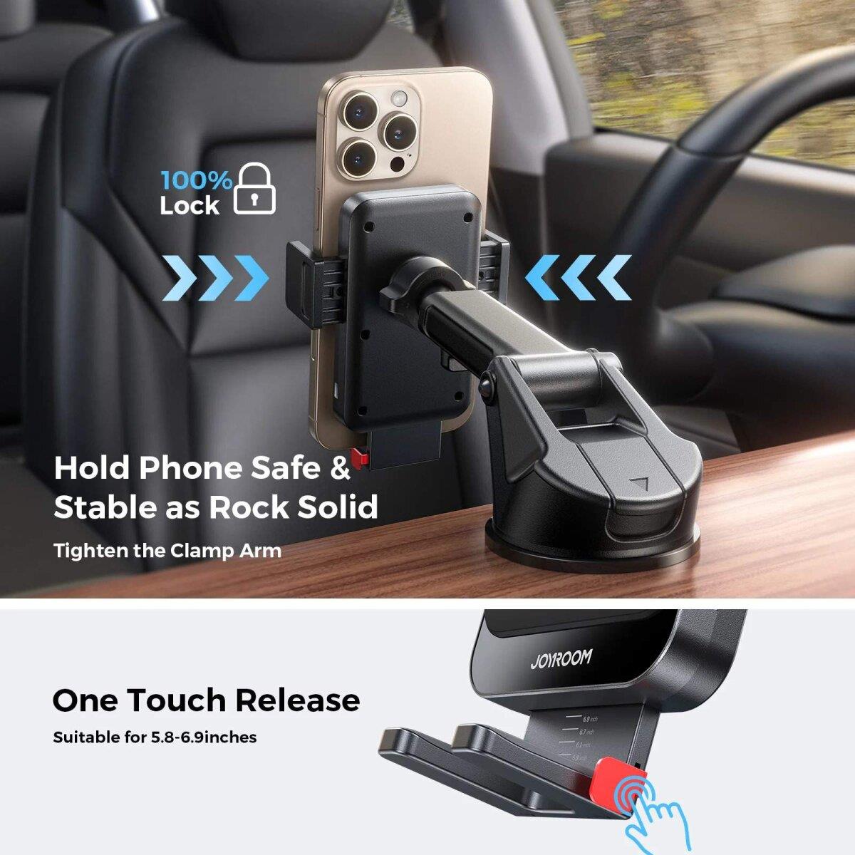 JOYROOM JR-ZS241S WIRELESS CAR CHARGER HOLDER BLCK.