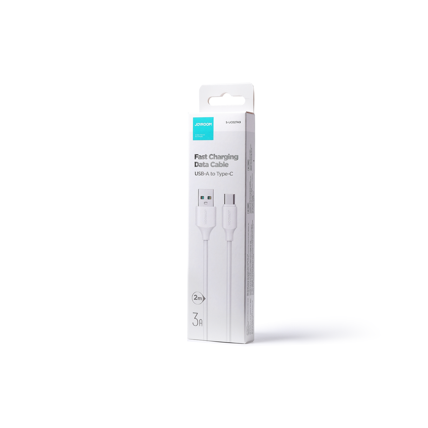 JOYROOM S-UC027A9 3A USB A-TYPE C 2M-WHITE