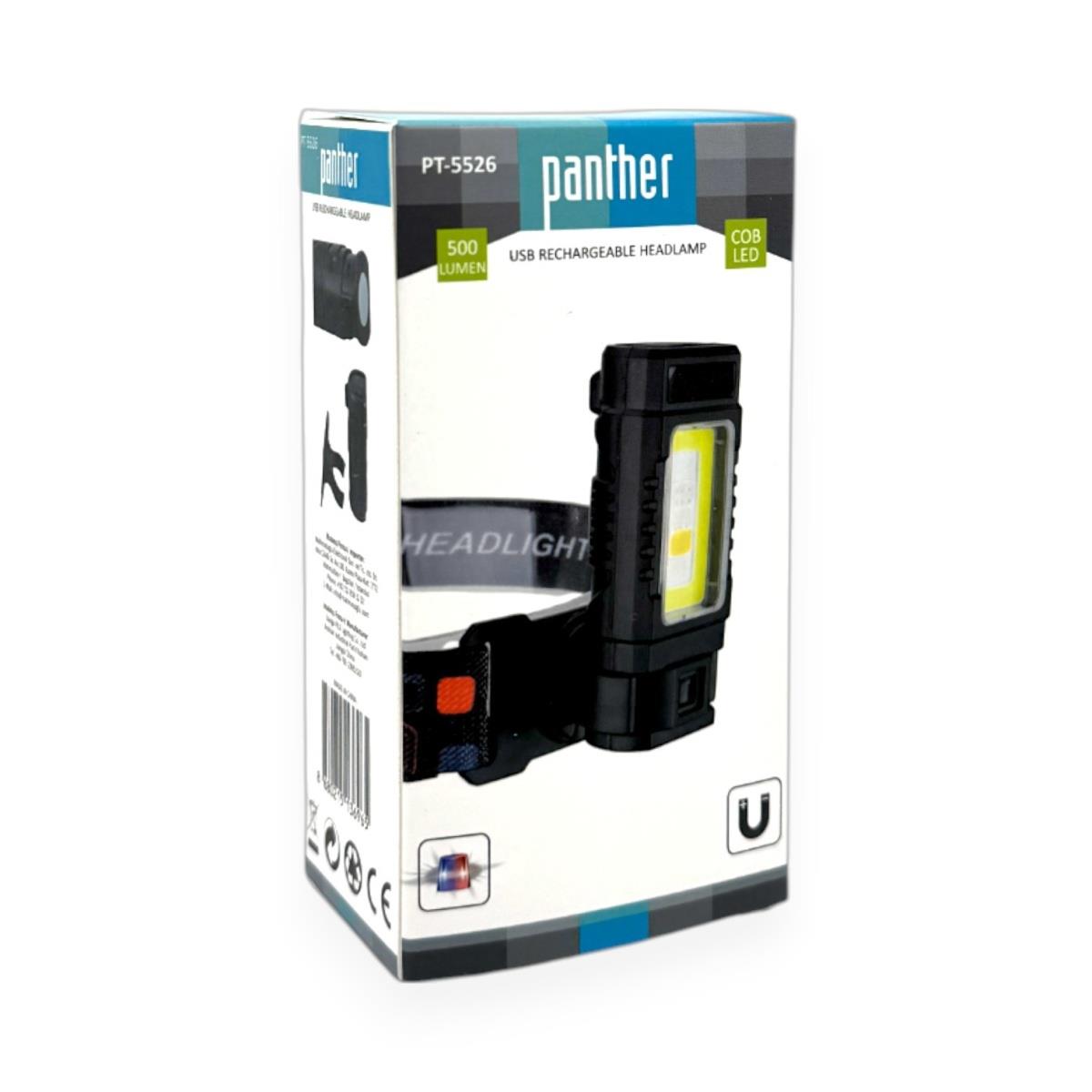 PANTHER PT-5526 USB ŞARJLI KAFA LAMBASI
