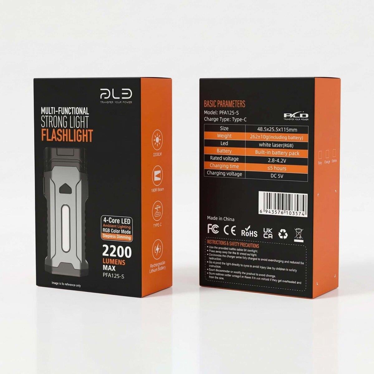 PLD PFA125 USB ŞARJLI EL FENERİ