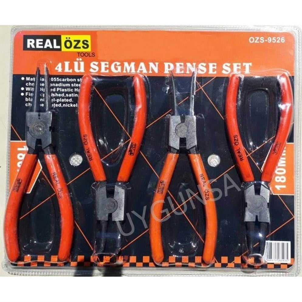 Realözs 4 Parça Segman Pense Seti 180 MM