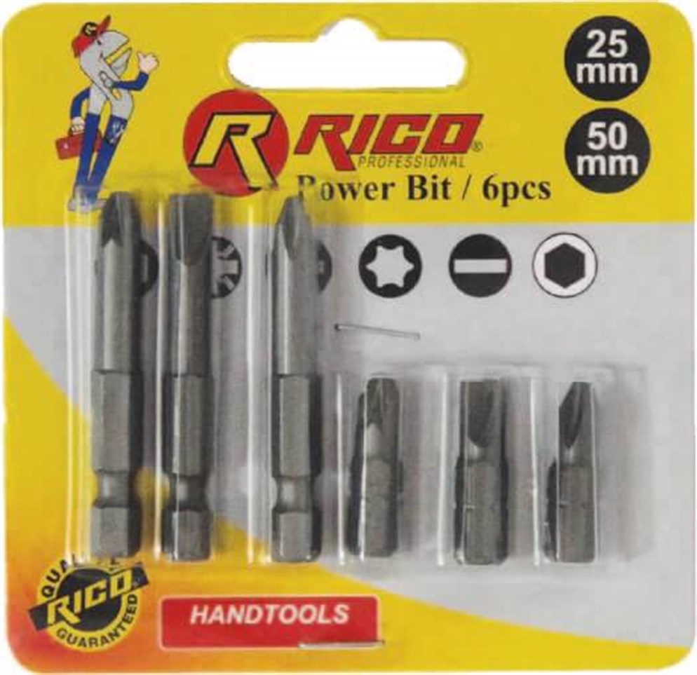 Rico 6 Parça Bits Uç Seti 25mm-50mm