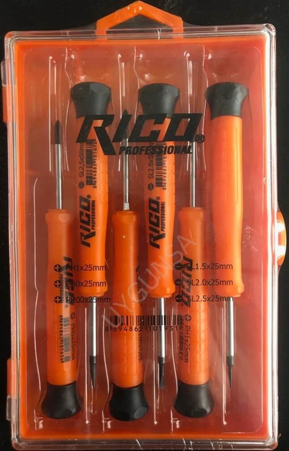 Rico 6 Parça Saatci Tornavida Seti Takımı 25 MM