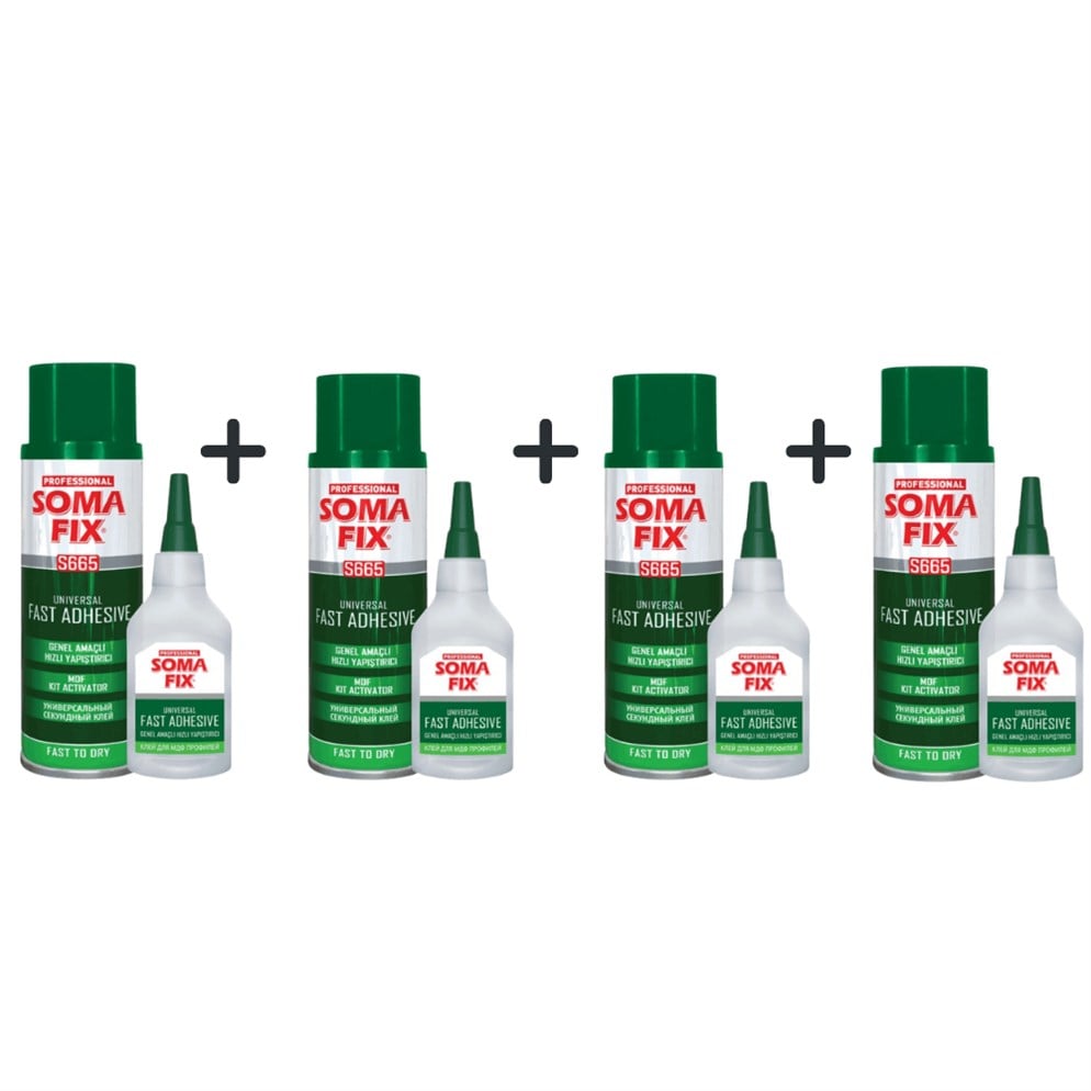 Somafix S6654 Genel Amaçlı Hızlı Yapıştırıcı 400ML-100GR  4'lü