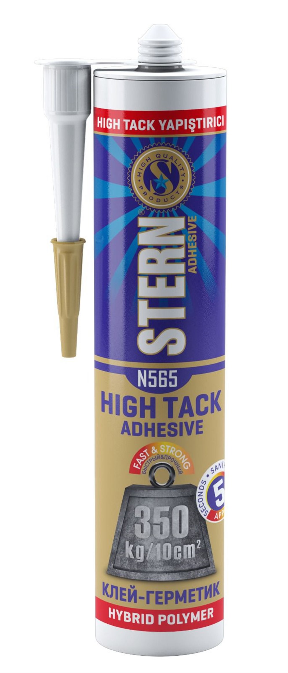 Stern 12 Adet Hibrit High Tack Beyaz Korniş Yapıştırıcı 290ML (1Koli) 