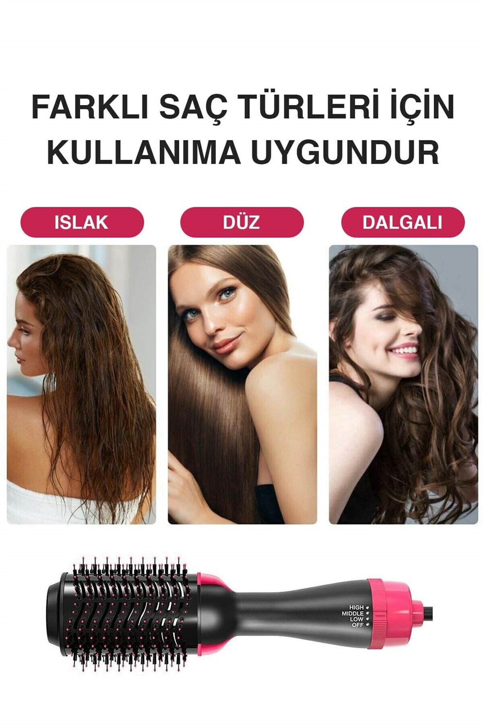 Tudor One Step Pro Saç Şekillendirici ve Saç Düzleştirici Tarak