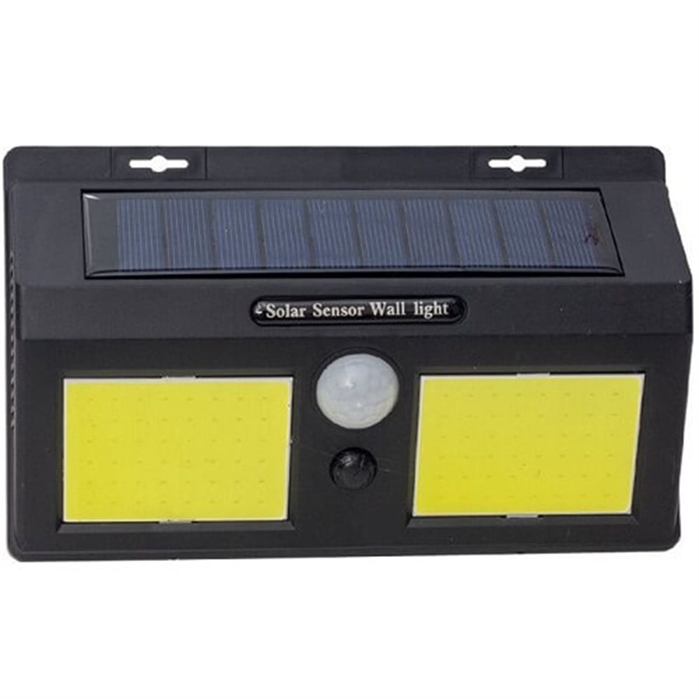 Tudor Solar (SARI) Sensörlü Güneş Enerjili 40 Led Duvar Lambası Aplik