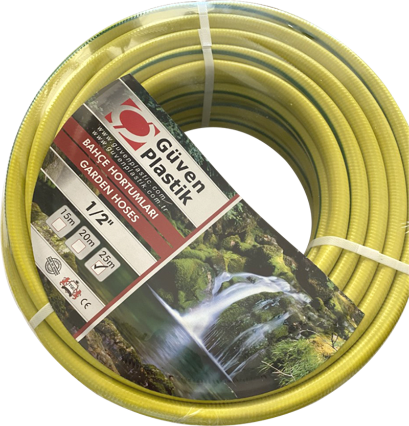 MARKET TİPİ EKO SARI ÖRGÜLÜ BAHÇE HORTUMU (15 Metre)