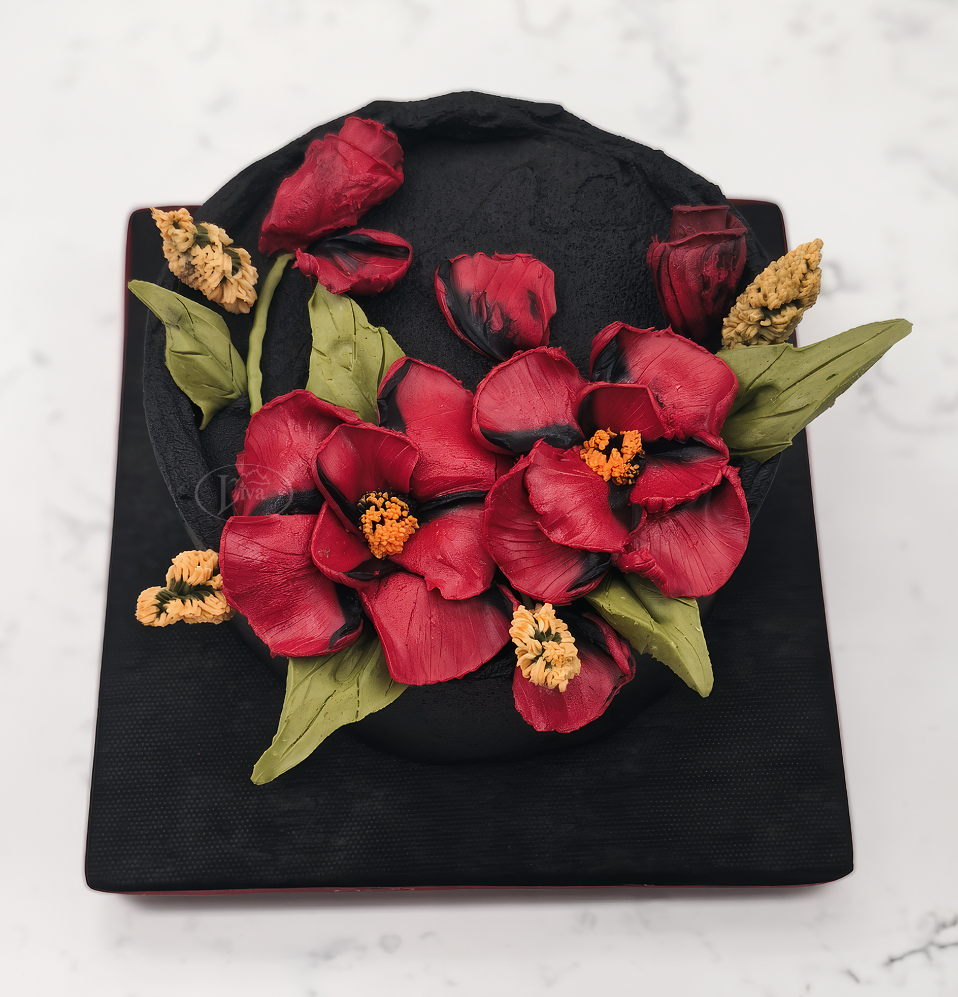 Gelincik Çiçek Taç Buttercream Özel Pasta