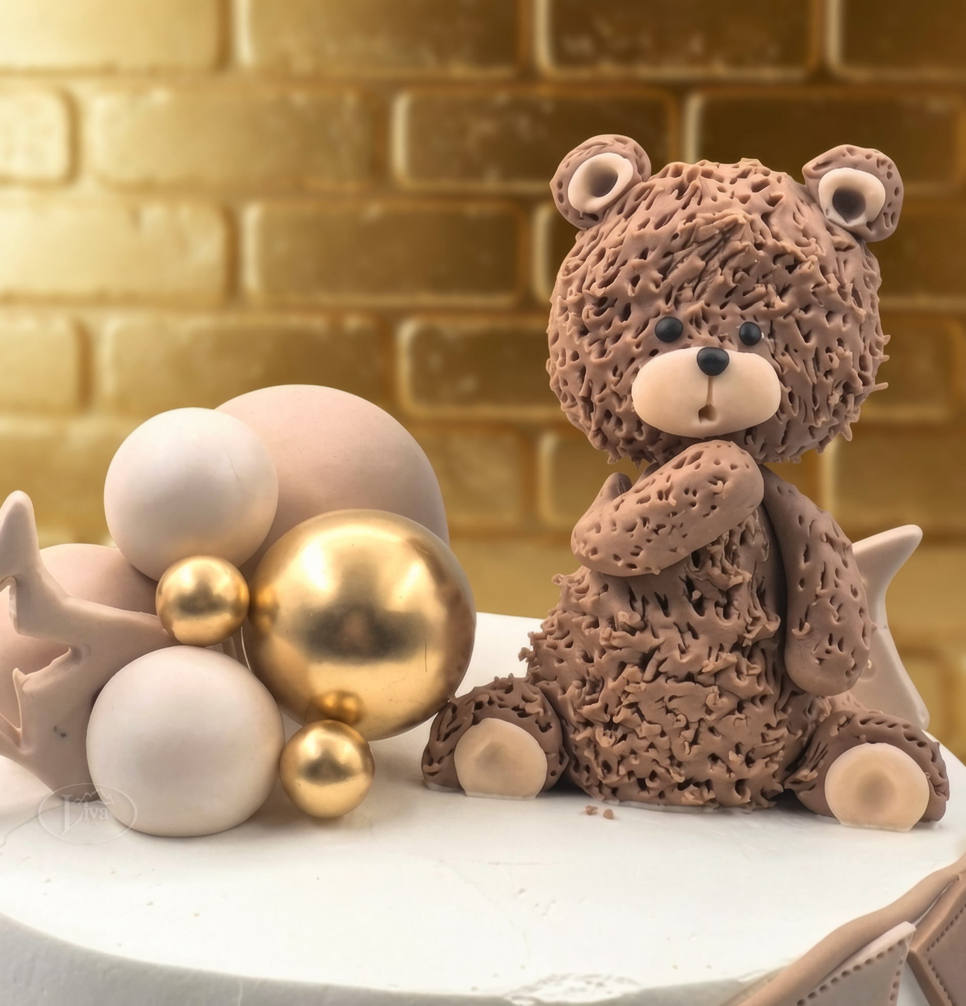 Gold ve Kahve Ayıcık Özel Pasta