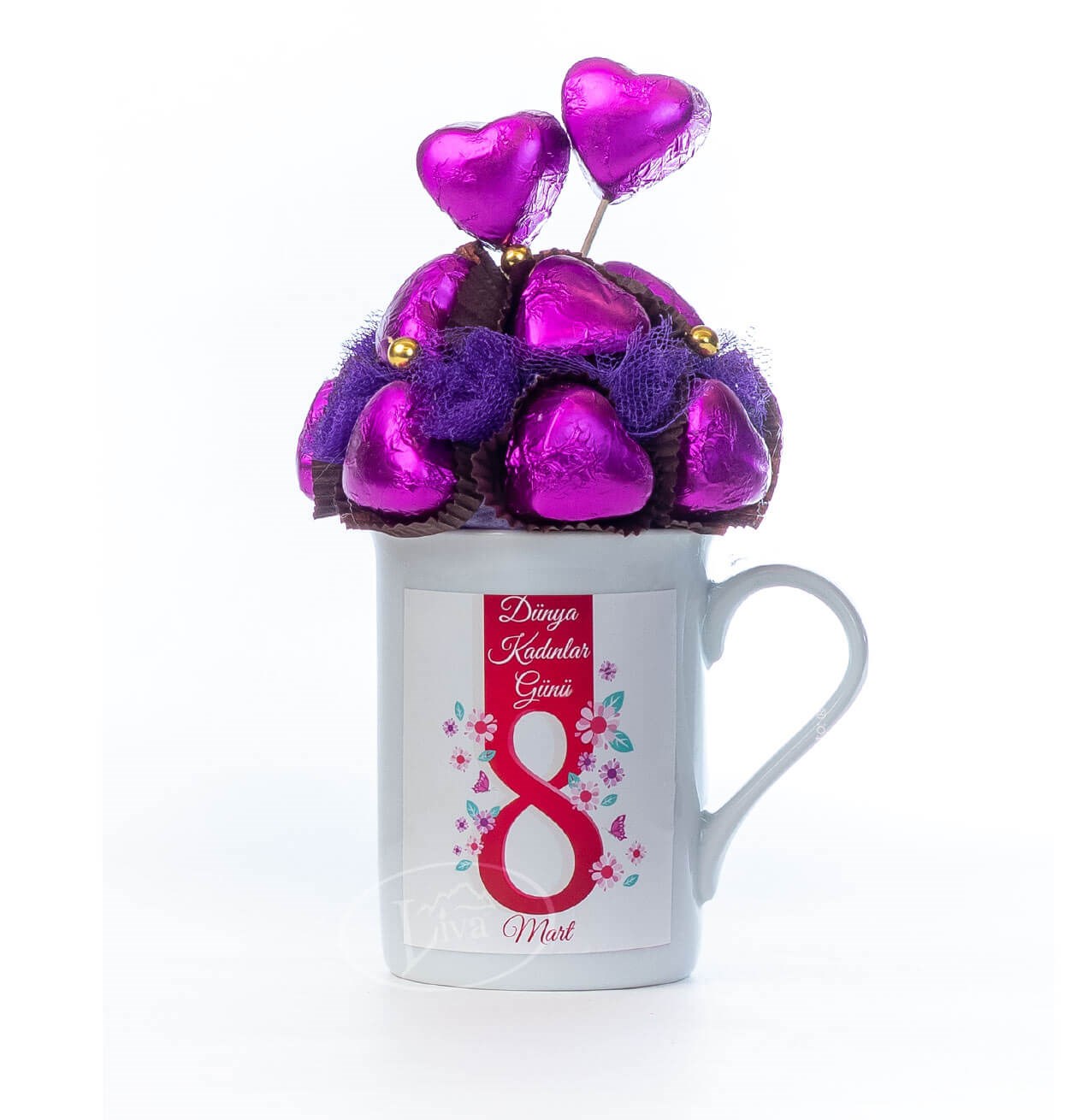 Kadınlar Günü Çikolata Dolu Kupa - KG0024