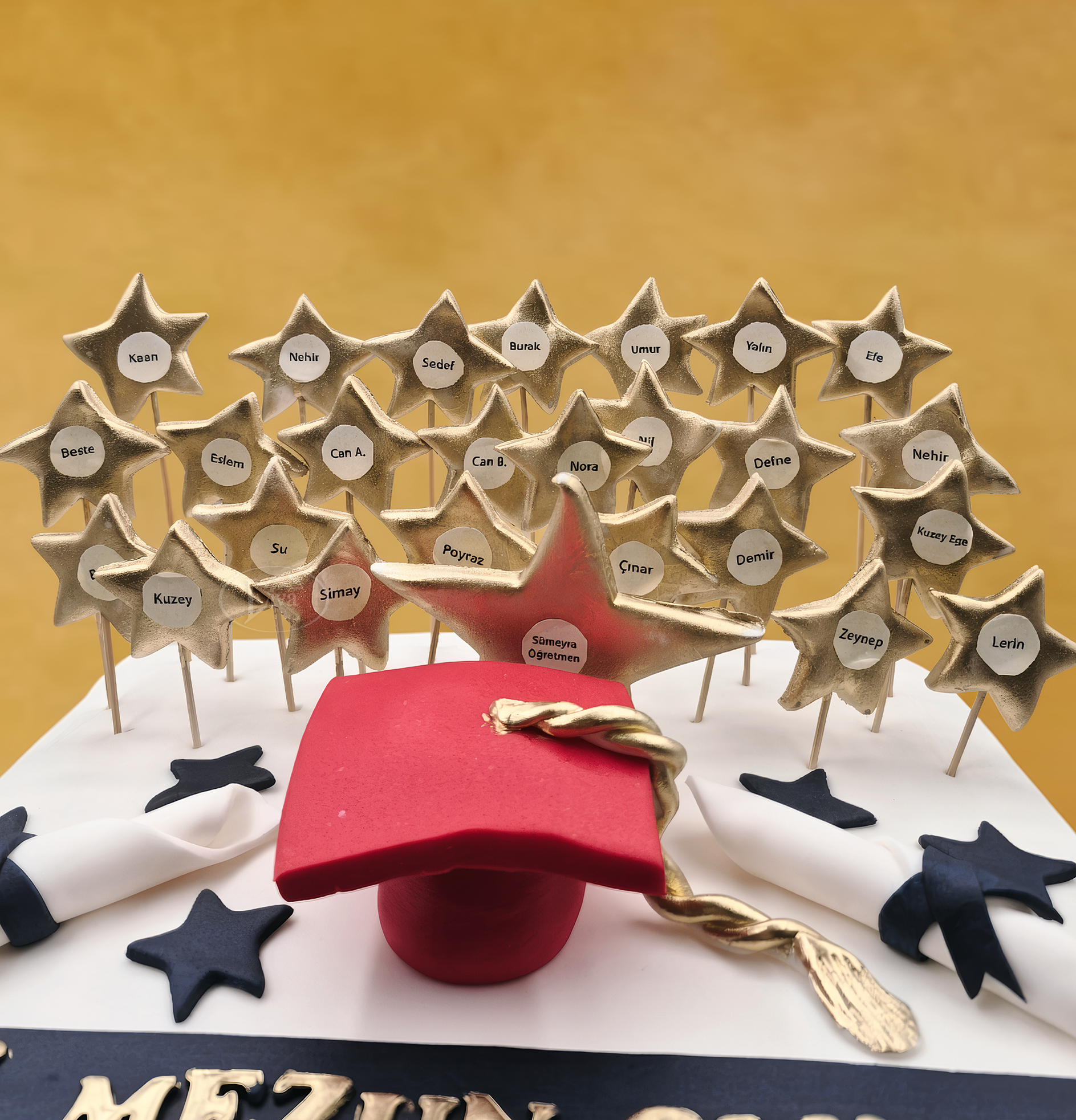 Kırmızı Kep Diploma Özel Pasta