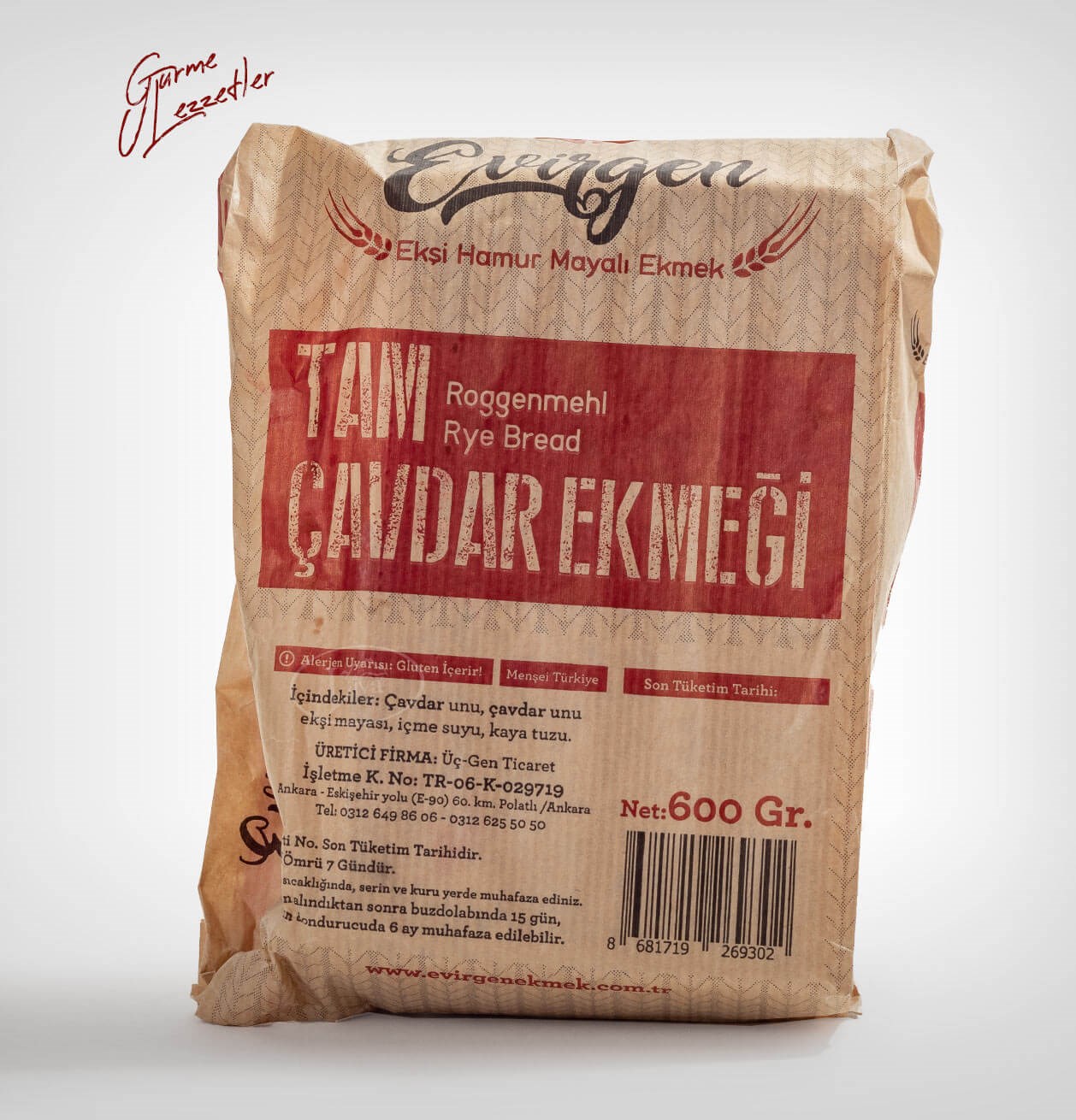 Liva Gurme Çavdar Ekmeği 600 Gr