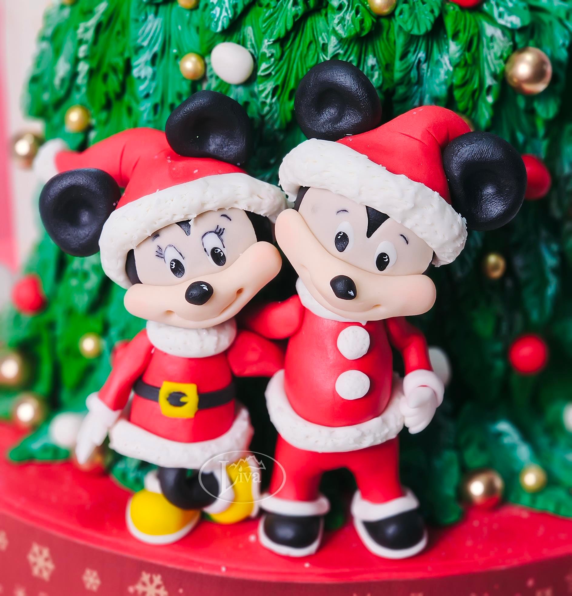 Liva Mickey ve Minnie'nin Yılbaşı Ağacı Özel Pasta