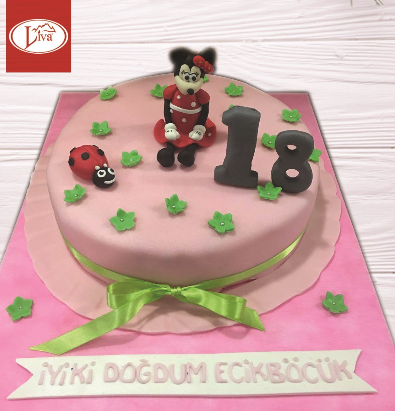 Liva Pembe Minnie Özel Pasta