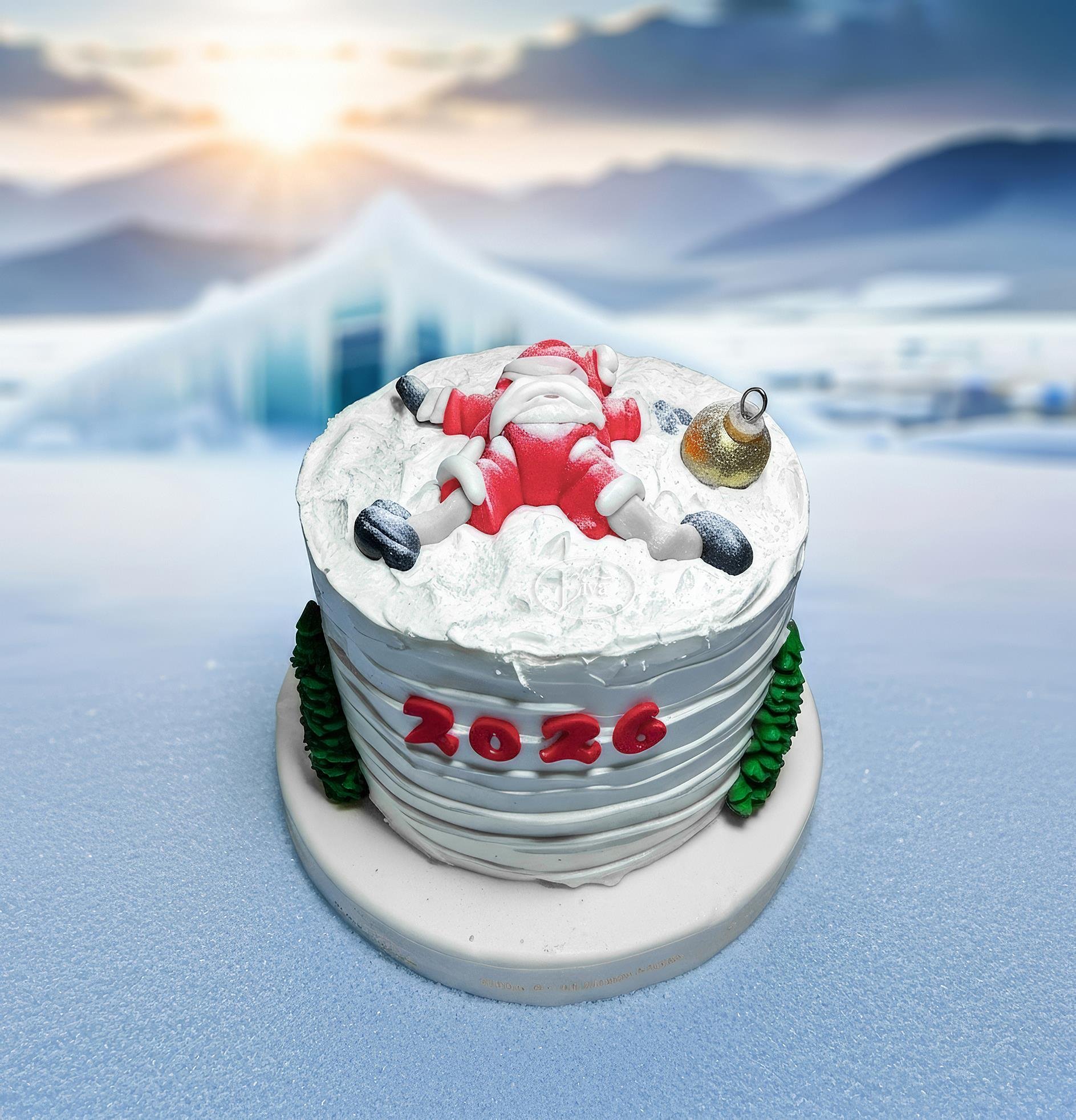 Liva Yılbaşı Düşen Noel Baba Özel Pasta