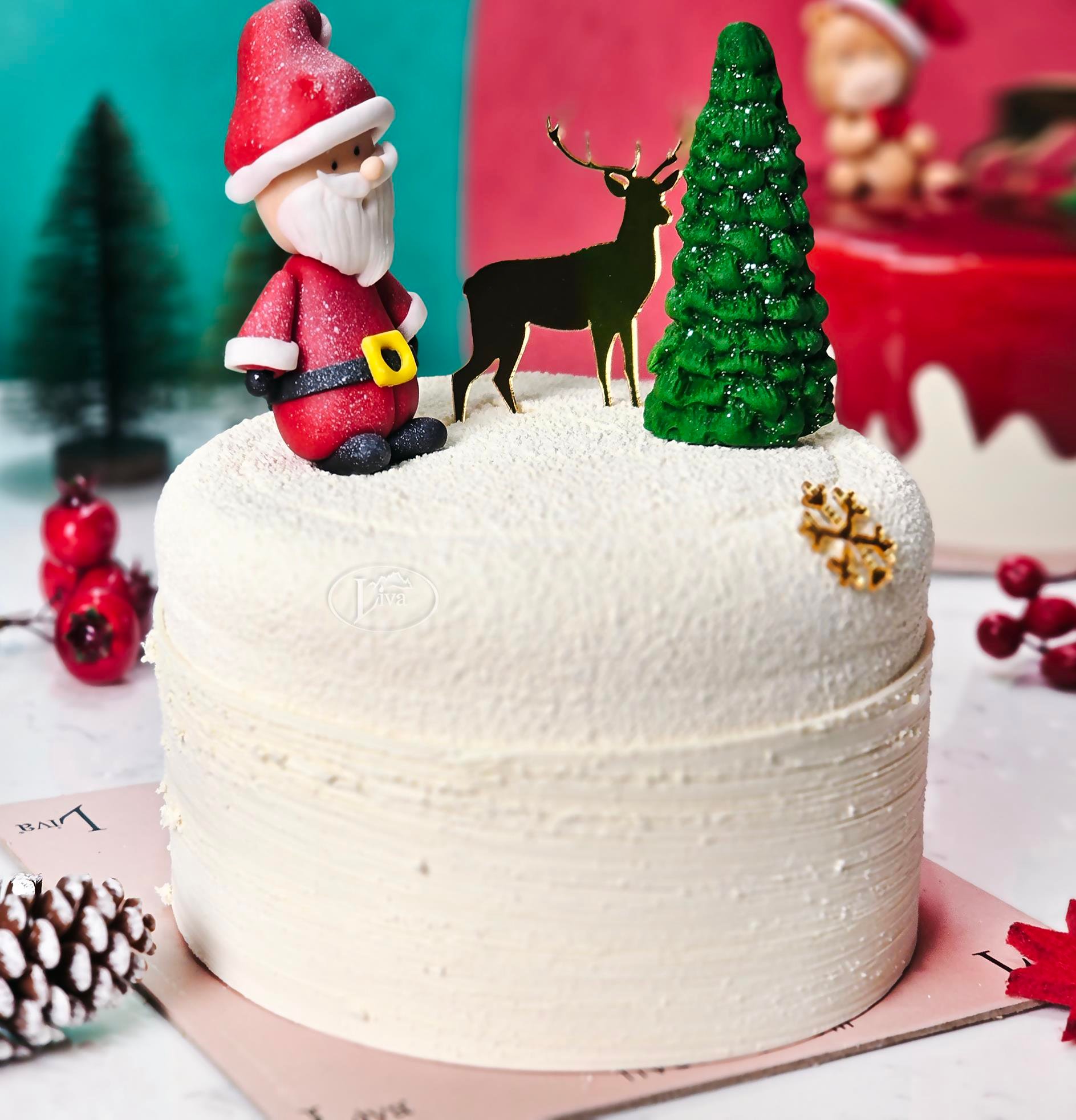 Liva Yılbaşı Noel Baba Ormanda Özel Pasta