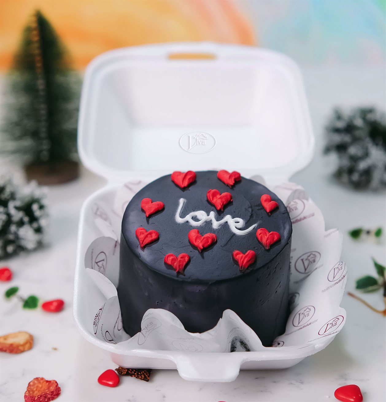 Love Bento Yazılı Adet Pasta