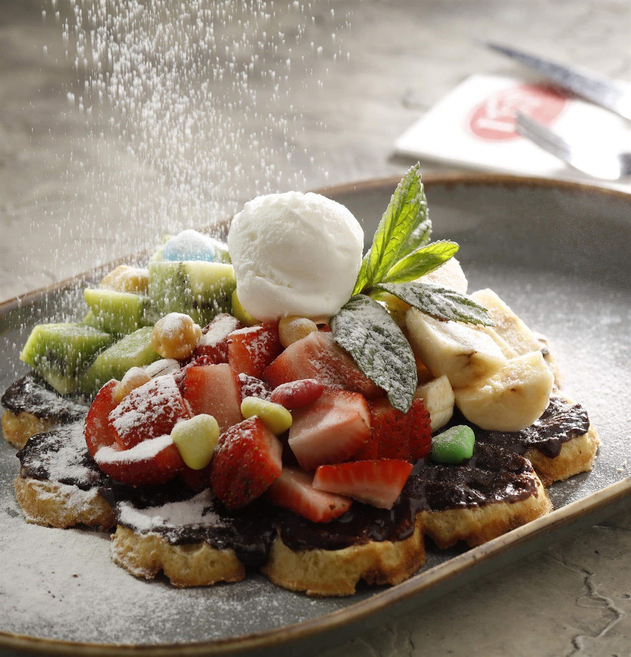 Meyveli Waffle