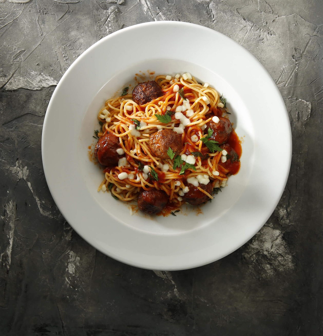 Misket Köfteli Spaghetti