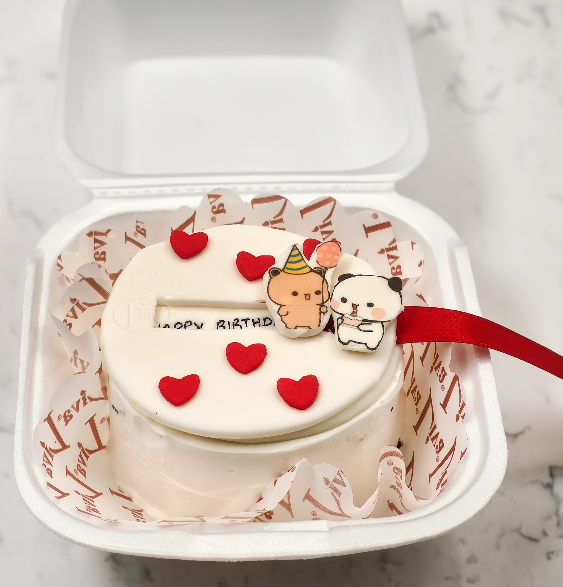 Sürgülü Happy Birthday Bento Yazılı Adet Pasta