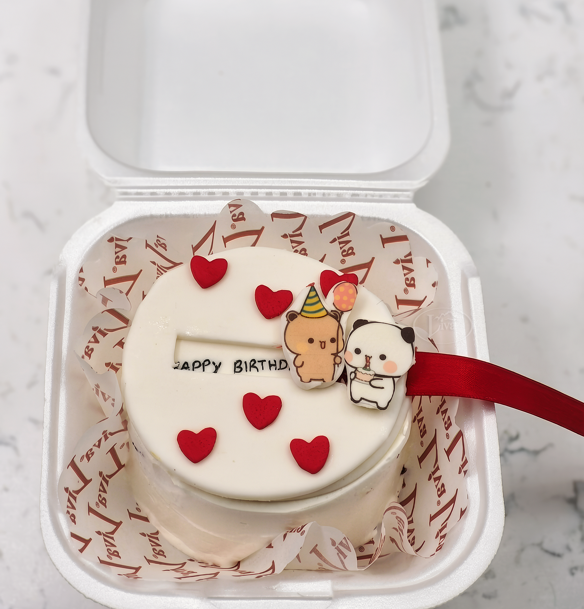Sürgülü Happy Birthday Bento Yazılı Adet Pasta