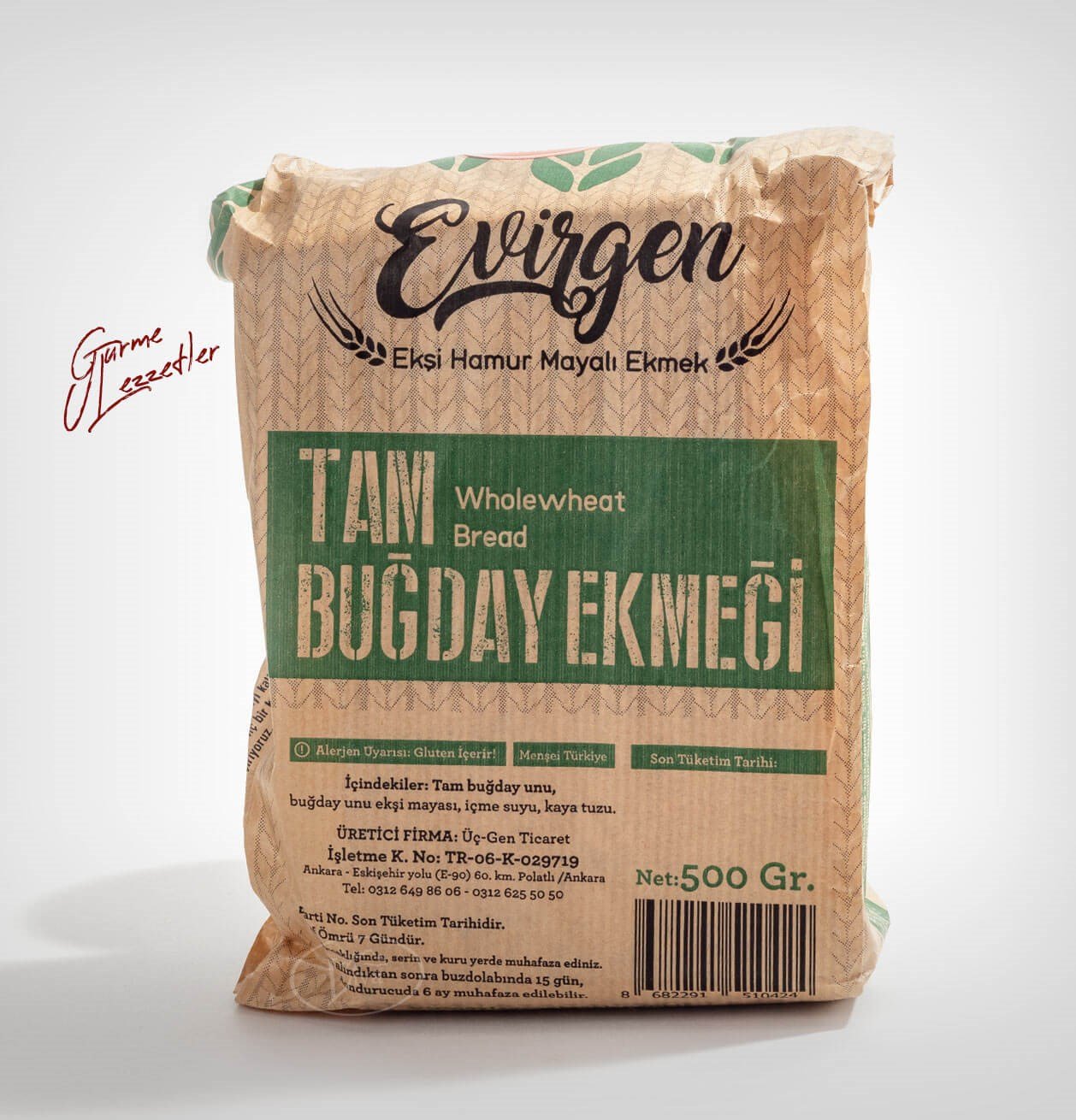 Tam Buğday Ekmeği 500 Gr