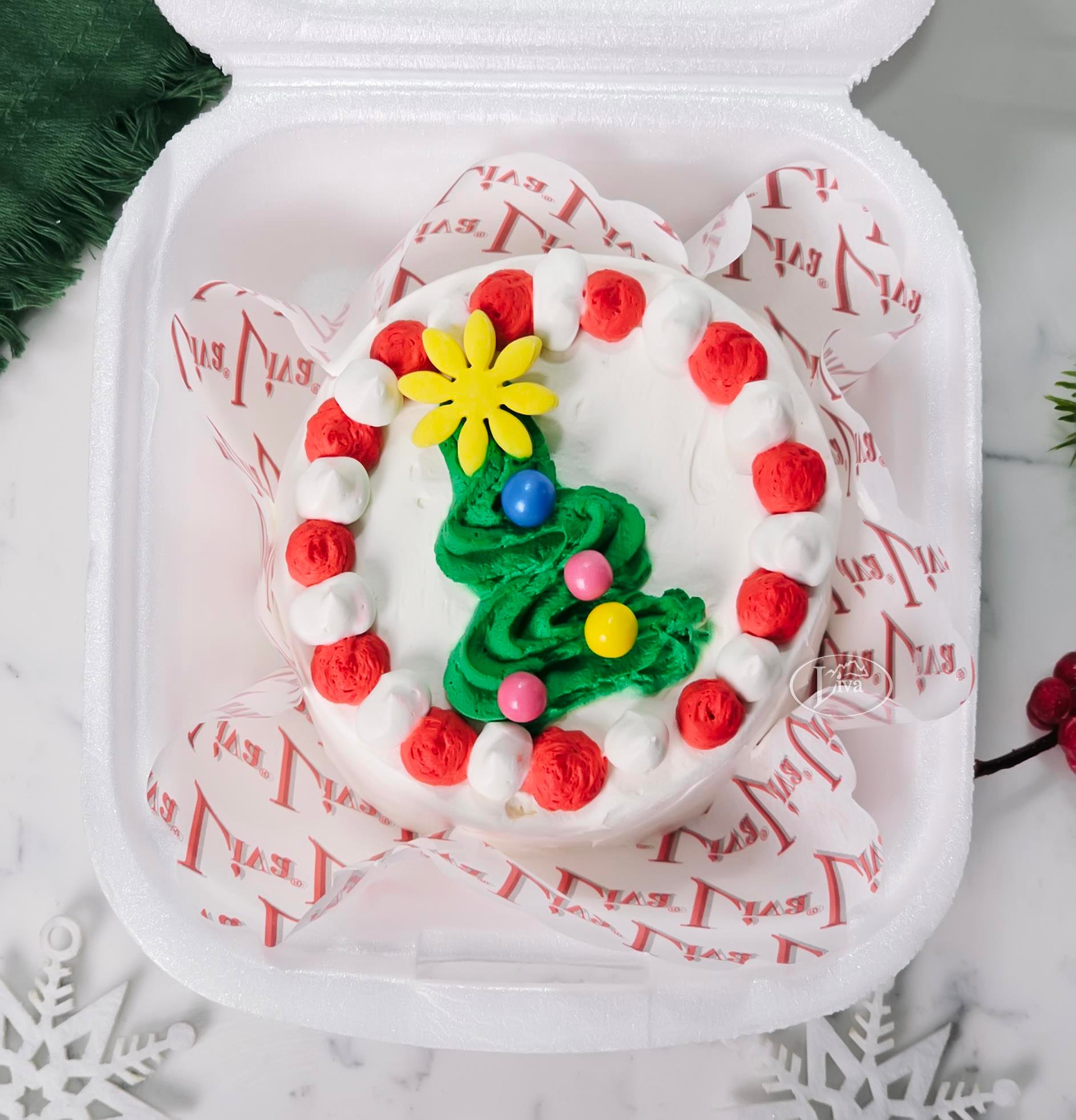 Yılbaşı Ağacı Bento Yazılı Adet Pasta