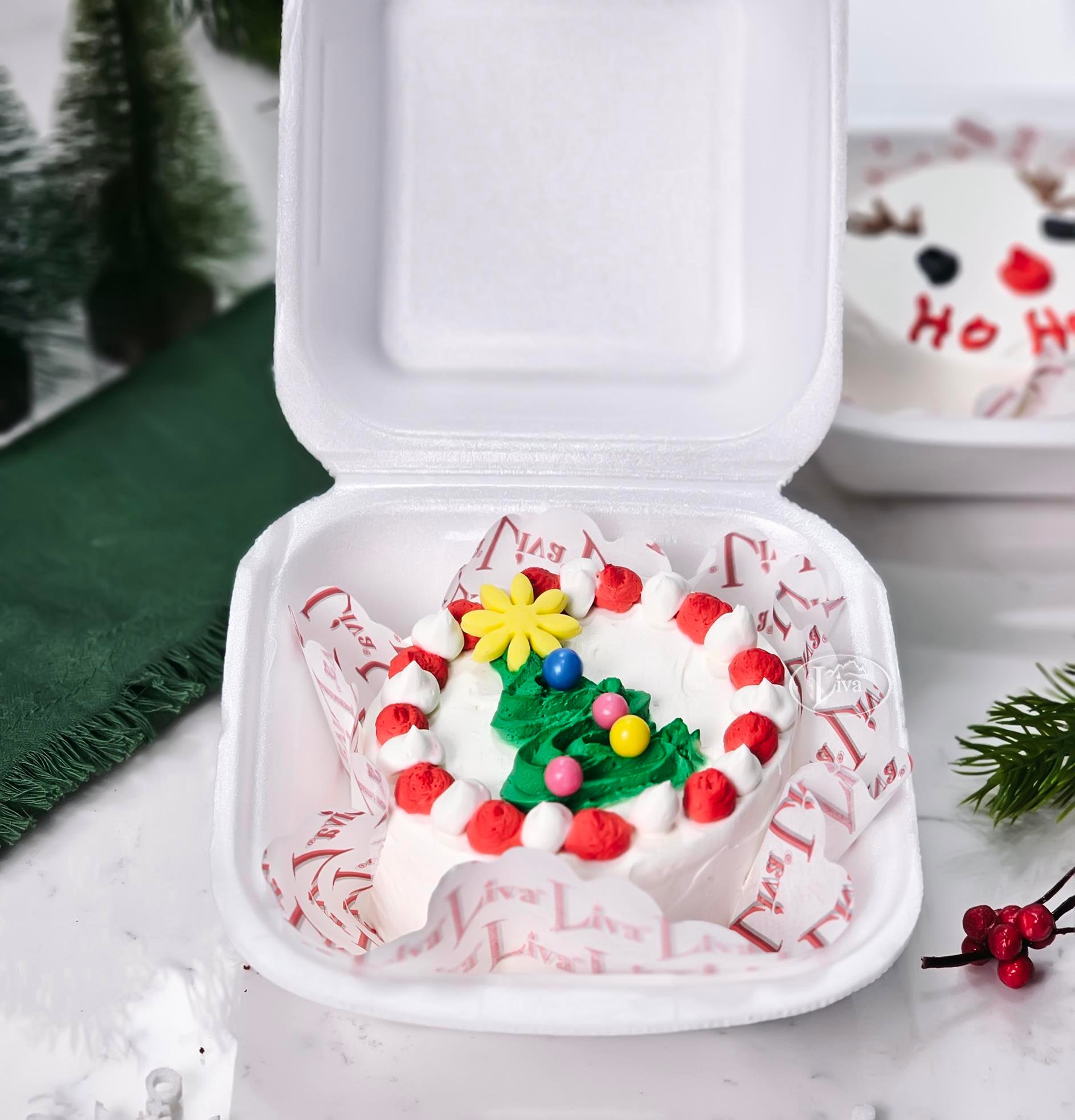 Yılbaşı Ağacı Bento Yazılı Adet Pasta