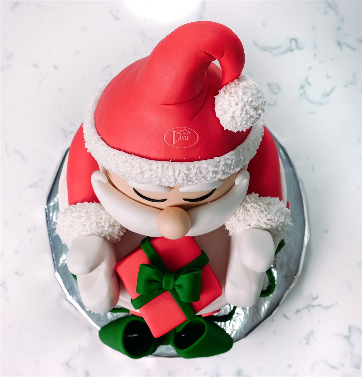 Yılbaşı Uyuyan Noel Baba Özel Pasta