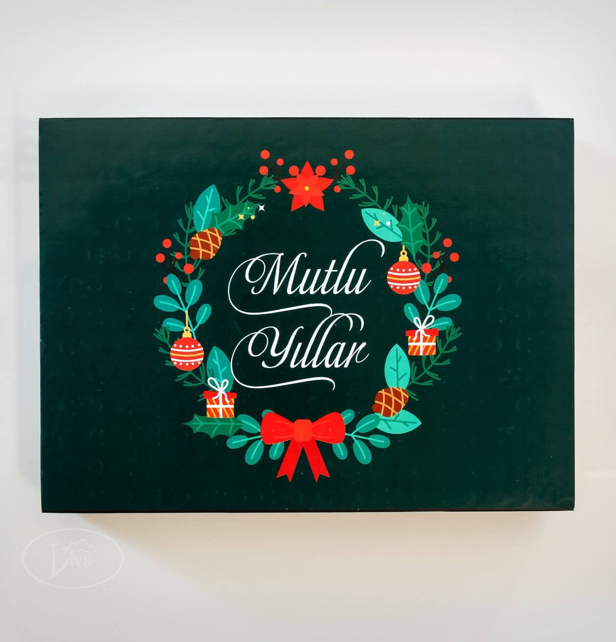 Yılbaşı Yeşil Mutlu Yıllar Sargılı Madlen Çikolata 72'li Paket