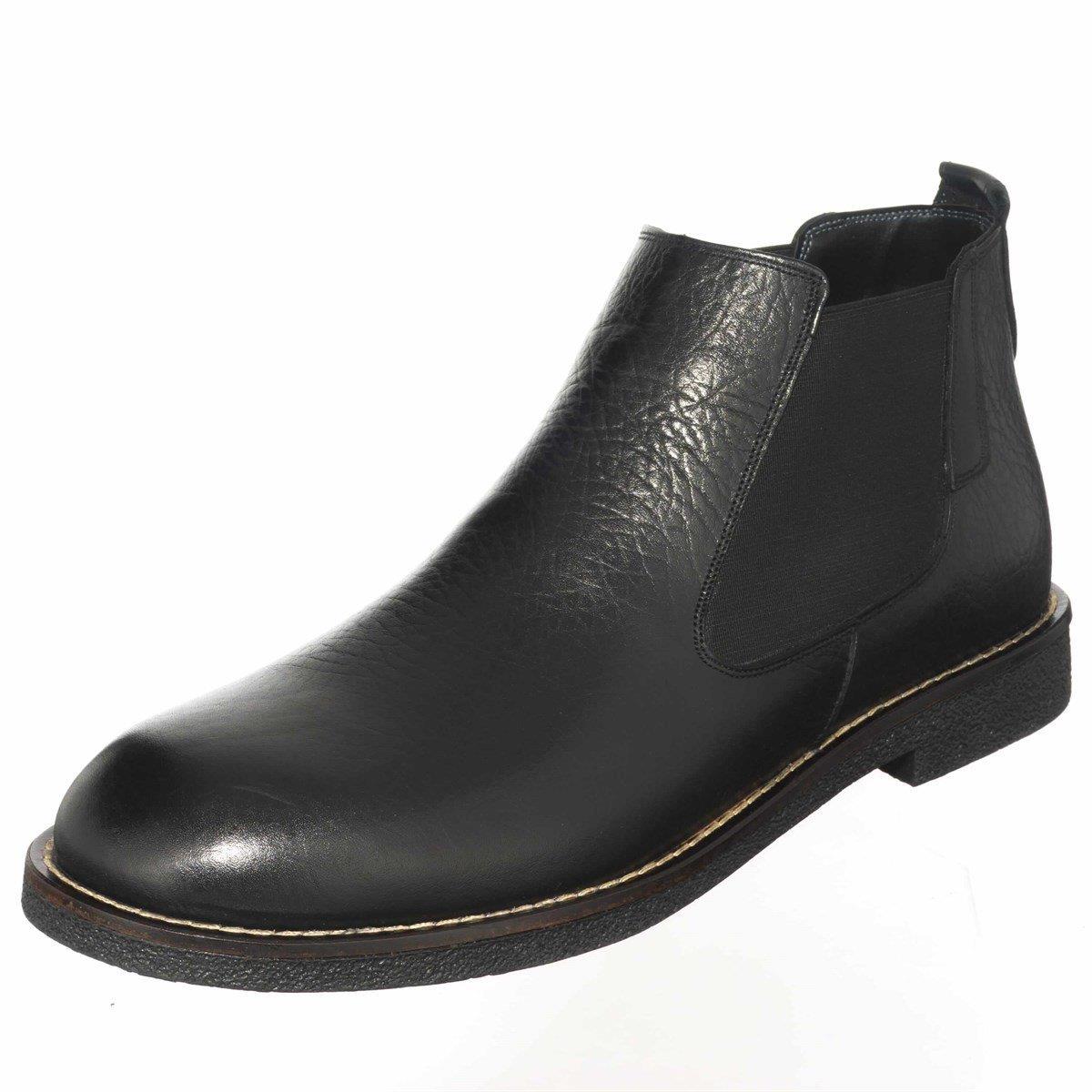 45 Numara 46 numara 47 Numara 48 numara 49 numara 50 numara 45-46-47-48-49-50 numara CS623 Siyah Rolax Deri Büyük Numara VİP Erkek Bot Kauçuk Rahat Taban 