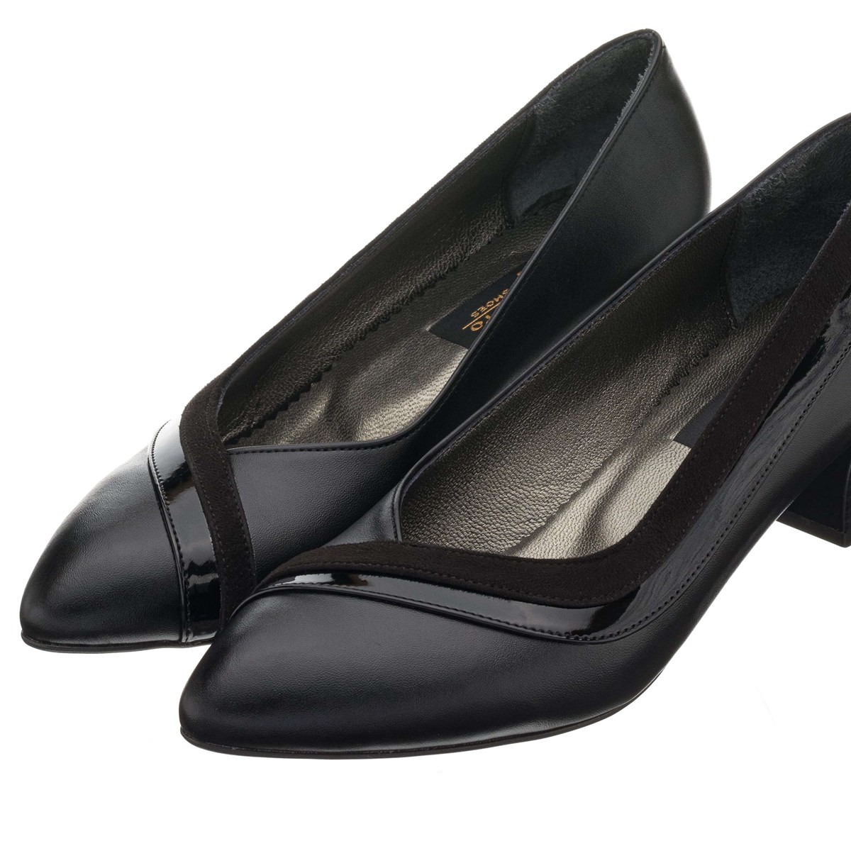 45 Numara 46 numara 47 Numara 48 numara 49 numara 50 numara Büyük Numara Kısa Topuklu Kadın Stiletto KDR1308 Siyah