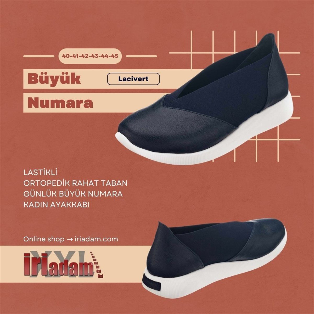 Lacivert906, iriadam, 40 41 42 43 44 numara kadın sandalet terlik babet ayakkabı, büyük numara kadın sandalet babet terlik ayakkabı uygun fiyat kadın terlik sandalet babet, büyük numara kadın günlük sandalet terlik babet ayakkabı, büyük beden geniş kalıp kaliteli kadın bayan terlik sandalet babet ayakkabı,