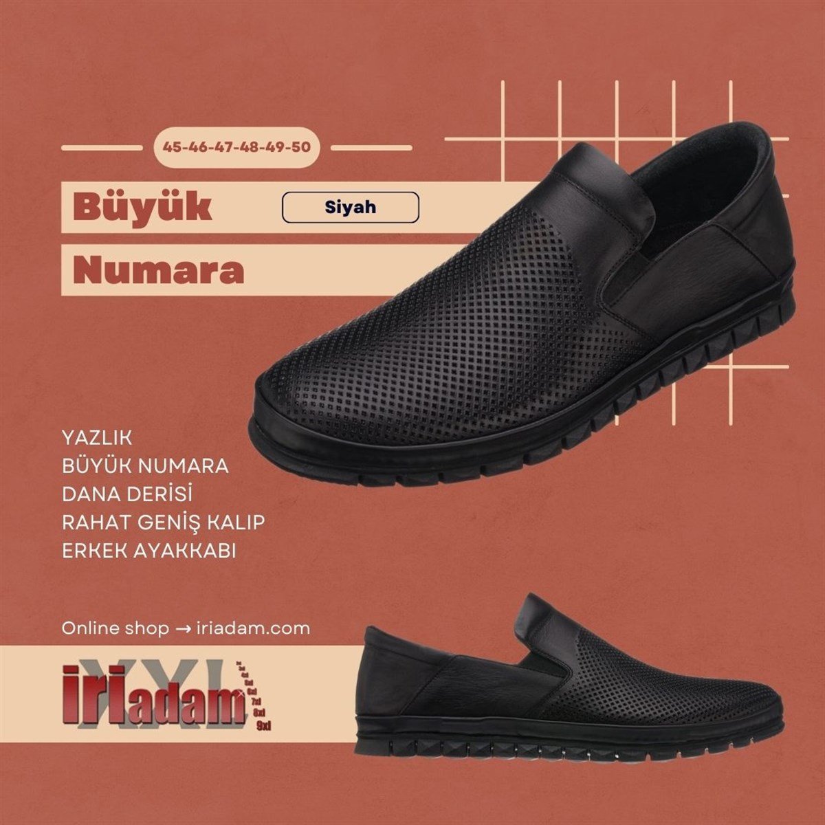 Siyah Deri842, iriadam, 45 46 47 48 49 50 numara erkek yazlık deri ayakkabı, büyük beden yazlık ayakkabı, büyük numara oxford casual günlük yazlık ayakkabı, büyük beden geniş kalıp kaliteli deri ayakkabı, uygun fiyat